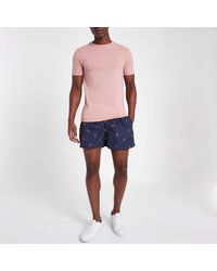 river island flamingo swim shorts