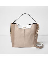 river island beige slouch bag