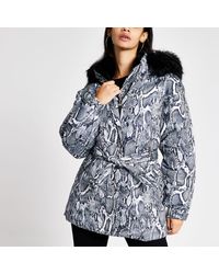 grey snake print jacket