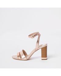 rose gold river island heels