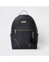 leather backpack river island