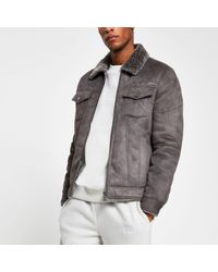river island borg lined jacket