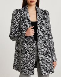 river island zebra blazer