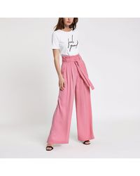 River Island Synthetic Pink Paperbag 