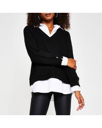 double layer shirt jumper