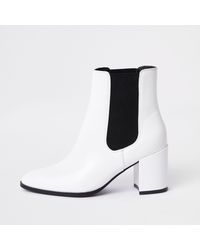 River Island Block Heel Ankle Boots in 