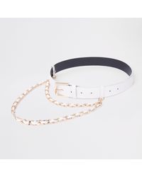 River Island White Chain Detail Jeans Belt