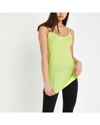 River Island Light Green Ribbed Cami Top