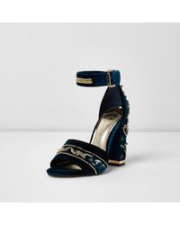 river island velvet slippers