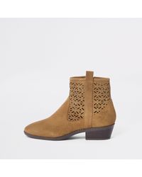 laser cut ankle booties