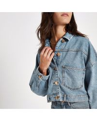 cropped denim jacket river island