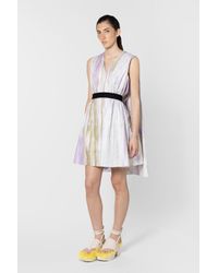 Roksanda White Elia Printed Cotton Mini Dress