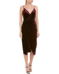 betsey johnson velvet faux wrap dress