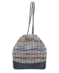 chanel blue backpack