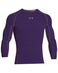 under armour purple compression shirt
