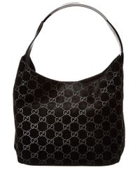 Gucci Black Suede & Leather Hobo Bag - Lyst