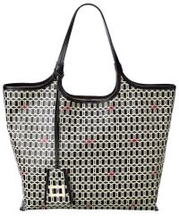 Roger Vivier Grand Vivier Coated Canvas & Leather Tote in Black - Lyst