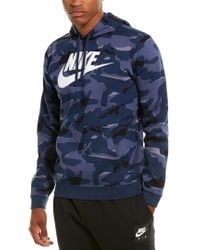 mens nike blue camo hoodie