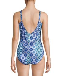Gottex Blue Plunging One-piece