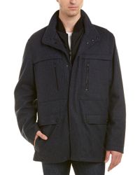 michael kors melton wool blend peacoat