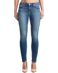 True Religion Blue Halle Super Skinny Pant