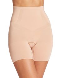 Spanx | Natural Oncore Mid-thigh Shorts | Lyst