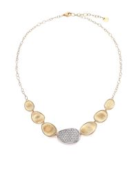 Marco Bicego | Metallic Lunaria Diamond & 18k Yellow Gold Necklace | Lyst