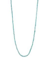 Lena Skadegard | Blue Apatite & 18k Yellow Gold Beaded Strand Necklace | Lyst