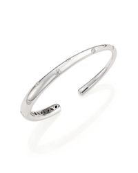 Kwiat | Metallic Cobblestone Diamond & 18k White Gold Cuff Bracelet | Lyst