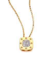 Roberto Coin | Metallic Pois Moi Diamond & 18k Yellow Gold Small Pendant Necklace | Lyst