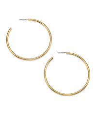 Kenneth Jay Lane | Metallic Classic Hoop Earrings/1.8 | Lyst