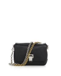 Proenza Schouler | Black Ps1 Courier Tiny Double-Chain Leather Crossbody Bag | Lyst