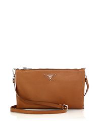 Prada | Brown Daino Crossbody Bag | Lyst