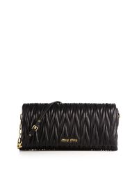 Miu Miu | Black Matelasse Clutch | Lyst