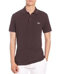 Lacoste | Brown Camo Croc Pique Polo for Men | Lyst