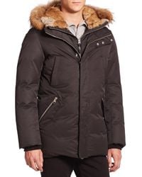 Mackage | Black Fur-trim Hip-length Down Jacket for Men | Lyst