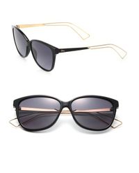 Dior | Black Confident 57mm Square Sunglasses | Lyst
