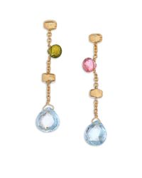 Marco Bicego | Green Paradise Semi-precious Multi-stone & 18k Yellow Gold Drop Earrings | Lyst