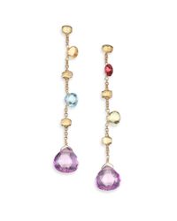 Marco Bicego | Metallic Paradise Semi-precious Multi-stone Multicolor 18k Yellow Gold Drop Earrings | Lyst