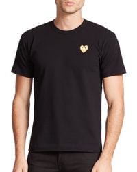 Play Comme des Garçons | Black Small Emblem Tee for Men | Lyst