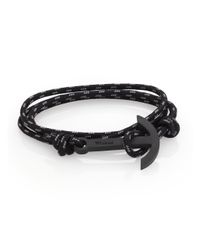Miansai | Black Anchor Rope Bracelet for Men | Lyst
