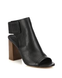 Vince | Black Faye Open-toe Leather Booties | Lyst