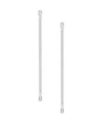 Jennifer Zeuner | Metallic White Sapphire Baguette Drop Earrings | Lyst