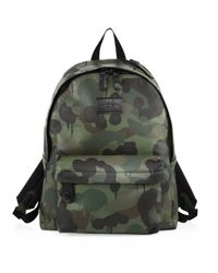 coach blue camo backpack