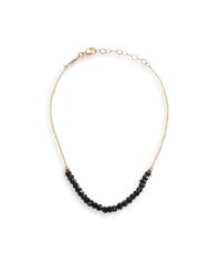 Jacquie Aiche | Black Spinel & 14k Yellow Gold Anklet | Lyst