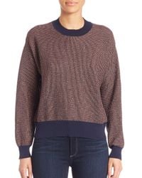 Tanya Taylor Multicolor Metallic Knit Palm Sweater