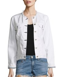 rag and bone white denim jacket