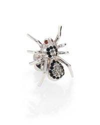 Tateossian | Metallic Swarovski Crystal Spider Lapel Pin | Lyst