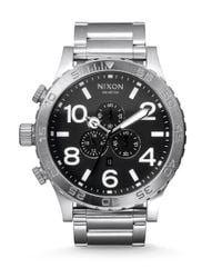 Nixon | Metallic Chronograph Stainless Steel Bracelet Watch | Lyst