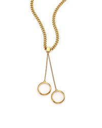 Chloé | Metallic Carly Hoop Lariat Necklace | Lyst